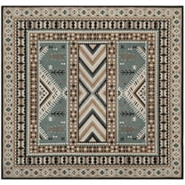 SAFAVIEH Classic Vintage Clarette Geometric Area Rug, Slate/Beige, 6' x 6' Square