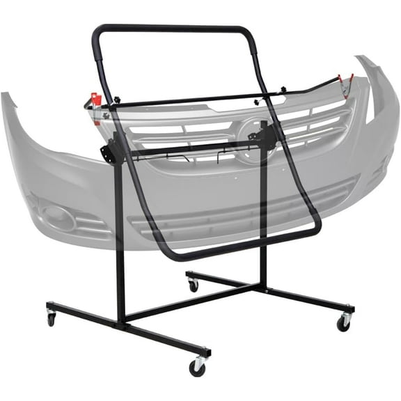 Yeeoy Adjustable Bumper Stand, Portable Bumper Hanger Auto Body Shop Stand with Wheels, Paint Stand Car Repair Rack for Automotive Bodyshop Maintenance, Multiple Angles, 5 Locking Positions