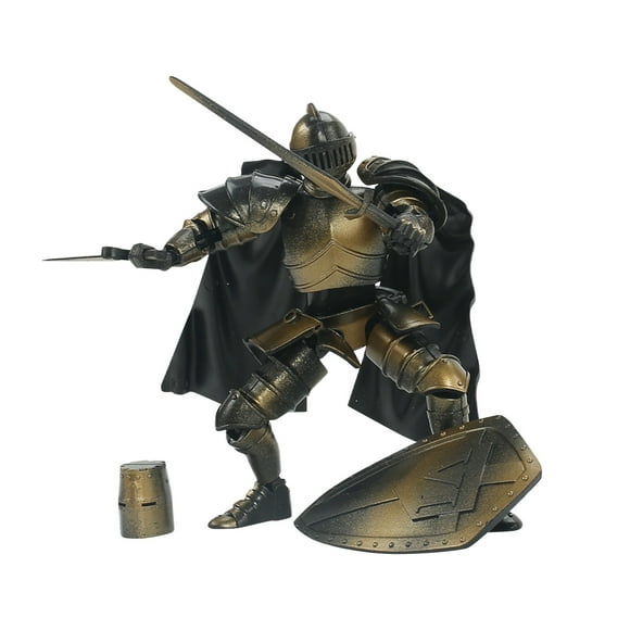 Medieval Knight Action Figure with Removable Helmet, Sword, Shield, and Accessories – Highly Detailed Collectible Toy for Kids and Adults, 7 Inch Articulated Posable Model for Display or Play