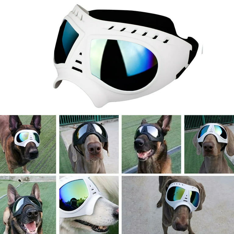 Medium/Small Breed Dog Sunglasses, UV Windproof Dog Goggles for Long Nose  Dogs with Soft Frame, Adjustable Straps for Small/Medium Dogs 