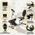 thumbnail image 6 of FITNESS REALITY R4000 Magnetic Tension Recumbent Bike with Workout Goal Setting Computer, 6 of 8