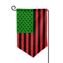 Garden Flag America Flag - Red Black And Green Double Sided Small Yard Holiday Garden Flag for Outside Decor 12.5x18 Inch Sharp Corner