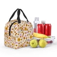 thumbnail image 5 of Pofeuu Boho Flowers Print Lunch Bag Lunch Box Insulated Lunch Bag Adult Lunch Box for Men and Women, 5 of 8
