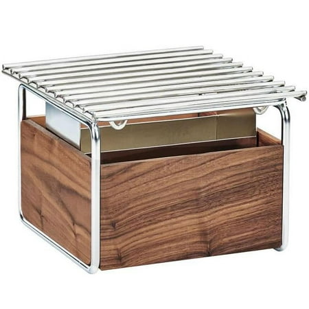 

Cal Mil Mid-Century Chafer Alternative with Wind Guard & Walnut & Chrome Frame 12 x 12 x 7.25 in.