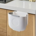 thumbnail image 4 of AuroraX Kitchen Trash Can White Hanging Multiple Sizes Stylish Garbage Can Contemporary Plastic Garbage Bin for Compact Spaces, 4 of 6