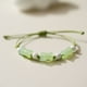 thumbnail image 2 of Examen y estudio de posgrado pulsera en tierra cuerda de mano trenzada femenina nuevo estilo chino tendencia nacional pulsera de bambú joyería pequeño regalo 886C verde claro, 2 of 2