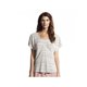thumbnail image 1 of Camiseta con gráfico Dolman Derek Lam a Rayas para mujer color beige XS, 1 of 2