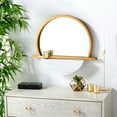 thumbnail image 2 of SAFAVIEH Sarada 23 in. x 19.8 in. Solid Frame Mirror, Gold/White, 2 of 5