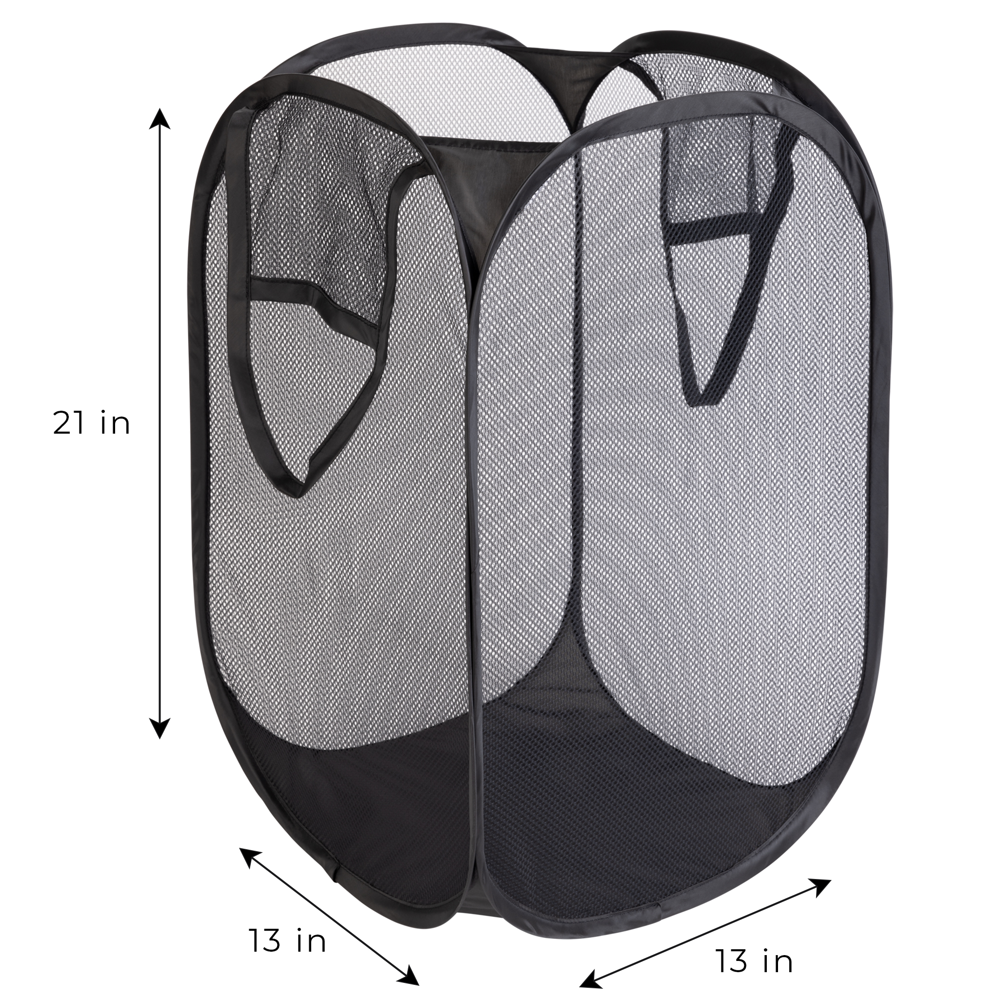 Mainstays Pop-Up Spiral Laundry Hamper 5-Pack, Black photo 5
