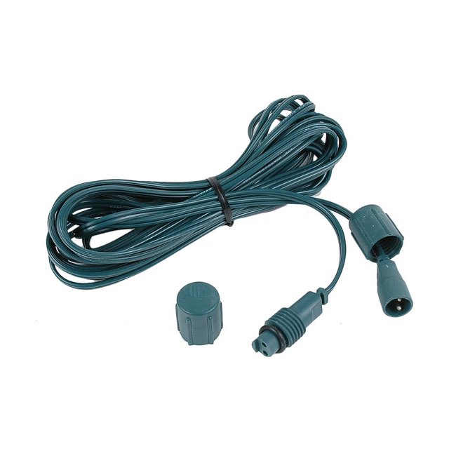 Novelty Lights 40′ Coaxial String Light Extension Cord, Green Weather-Tight Extension for Coax Wide Angle LED Mini Lights and C7 Strings, Indoor/Outdoor Use