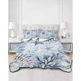 thumbnail image 2 of Full Size Quilt Bedding Set, Blue Starfish Coastal Reversible Summer Quilt 3 Pieces, Seaside Summer Ocean Shell Conch Lightweight Bedspreads Coverlets with 2 Pillow Shams for All Seasons, 2 of 5