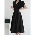 thumbnail image 5 of ZANZEA Polyester Short Sleeve V-Neck With Back Zipper Mid-Calf Length Dresses Womens, 5 of 6