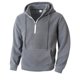 thumbnail image 4 of pstuiky hombres de manga larga, Sudadera con capucha de terciopelo para hombre, con cremallera de un cuarto de pie, manga larga, color liso, informal, para hombre top de hombre xl, 4 of 8