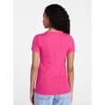 thumbnail image 4 of Time and Tru Women's Ribbed Tee with Short Sleeves, Sizes XS-XXXL, 4 of 6