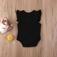 thumbnail image 4 of Douhoow Baby Girls Summer Sleeveless Romper Infant Solid Color Round Collar Ruffle Jumpsuit, 4 of 8