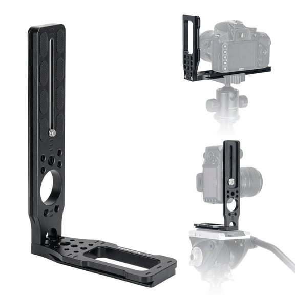 Koolehaoda DSLR Camera L Bracket Vertical Horizontal Switching Camera Quick Release Mount Plate, for Tripod Monopod