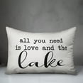 thumbnail image 2 of Creative Products All you need is love and the lake script white and black 14x20 Indoor / Outdoor Pillow, 2 of 2