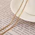 thumbnail image 4 of HZMAN Men Women 24k Real Gold Plated Figaro Chain Stainless Steel Necklace, Wide 3mm 5mm 7mm 9mm （18inches）, 4 of 8