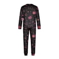 thumbnail image 5 of Family Halloween Pajamas Matching Sets Candy Skull Crew Neck Spooky Pullover Pjs and Skeleton Spiderweb Horror Jogger Sleep Pants, 5 of 6