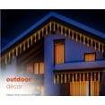 thumbnail image 6 of Alpine Corporation Hanging Icicle Lights with Chasing Warm White LED Lights, 6 of 11