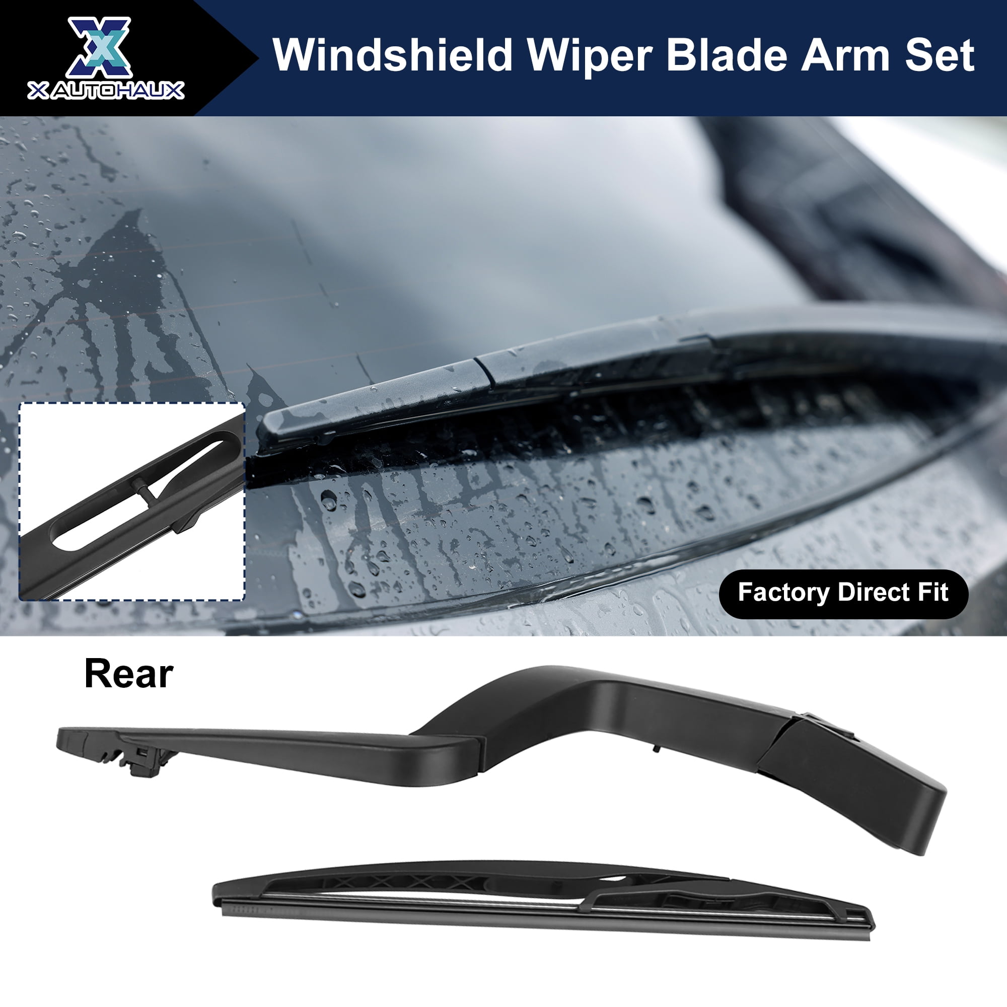 Rear Windshield Wiper Blade Arm Set 360mm 14" for 07-12 for GMC Acadia