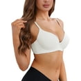 thumbnail image 4 of INSPIRE CHIC Women's Push-Up Minimizers Bra Adjustable Straps Solid Underwired Bra 34B White, 4 of 4