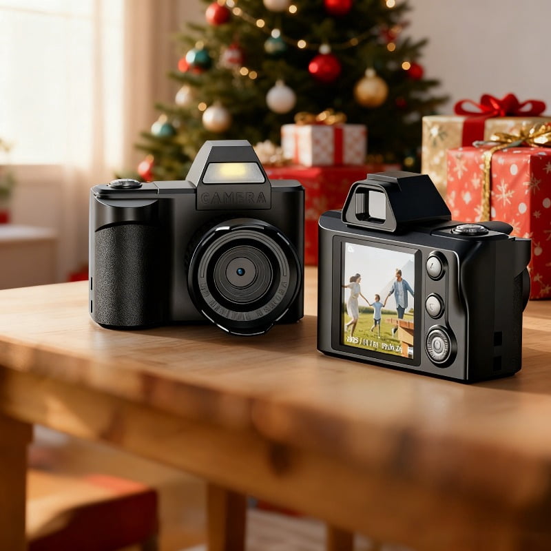 Mini Digital Camera 1080P HD with 64GB SD Card, Auto Fill Flash, Portable Point and Shoot Video Camera for Travel Vlog, Daily Recording, Beginner Friendly Vintage Travel Photography