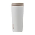 thumbnail image 1 of Vaso de café Owala SmoothSip Slider, aislante, 590 ml, color marrón y blanco, 1 of 5