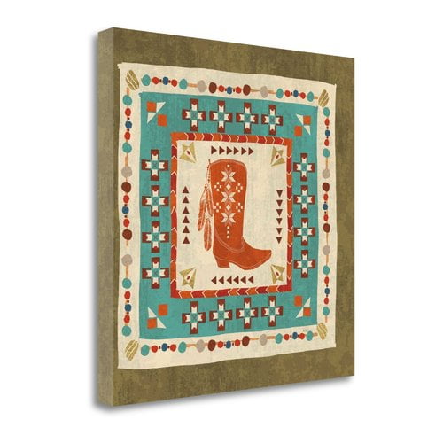 Southwest At Heart Tile III By Veronique Charron, Fine Art Giclee Print on Gallery Wrap Canvas, Ready to Hang