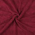 thumbnail image 3 of PiccoCasa Decorative Knitted Throw Blanket with Fringe for Couch Bed Sofa Burgundy, 3 of 8