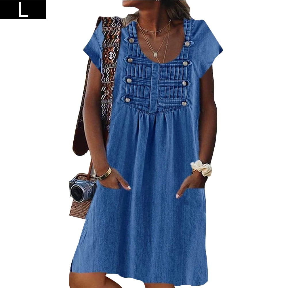 blue jean dress walmart