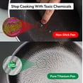 thumbnail image 3 of Titanium Pan, 2026 Upgrade to 100% Non-toxic Titanium Pan, 12" Non Stick Chemical-Free, Extreme Heat-Resistant & Lasts a Lifetime (11.81in, With Lid), 3 of 8