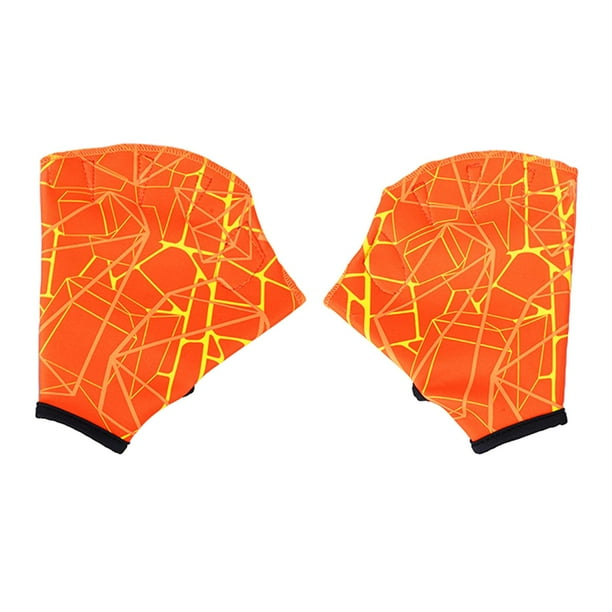 Guantes de natación Sunnimix para fitness acuático Naranja S