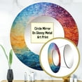 thumbnail image 3 of Designart "Colorful Sky Photo delicate Illusion III" Sky Multi-Color Large Round Mirror - Round Mirror Wall Décor - Traditional Round Printed Mirror 23" x 23" Inch, 3 of 5