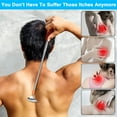 thumbnail image 5 of Back Scratcher Long Extendable. Stainless Steel Back Scratcher with Wood Handle/ Wide Rake Head/ Hanging Loop. Heavy Duty Manual Head Neck Foot Back Scratcher Massager Tool, 5 of 5