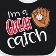 thumbnail image 4 of Inktastic I'm a Great Catch Baseball Glove Boys or Girls Baby Bib, 4 of 4
