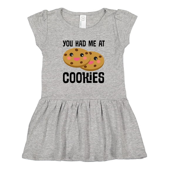 Inktastic You Had Me at Cookies Girls Toddler Dress
