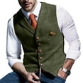 thumbnail image 3 of Chaleco ajustado para hombre Nikou a cuadros con escote en V y mayor durabilidad, 3 of 6