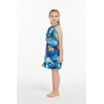 thumbnail image 5 of Robe Hawaïenne pour Fille à Col Rond avec Volants au Coucher de Soleil Néon, 5 of 5