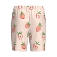 thumbnail image 2 of Lsque Strawberries Mens Sleep Pajama Shorts,Short Pajama Pants, Cotton Ultra-Soft Knit-Small, 2 of 9