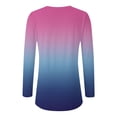 thumbnail image 4 of Camisetas de Manga Larga de las Mujeres Impresión de la Moda Casual V-Cuello Suelto Ajuste, Poliéster para Todas las Estaciones Diario Y Fiesta, 4 of 9