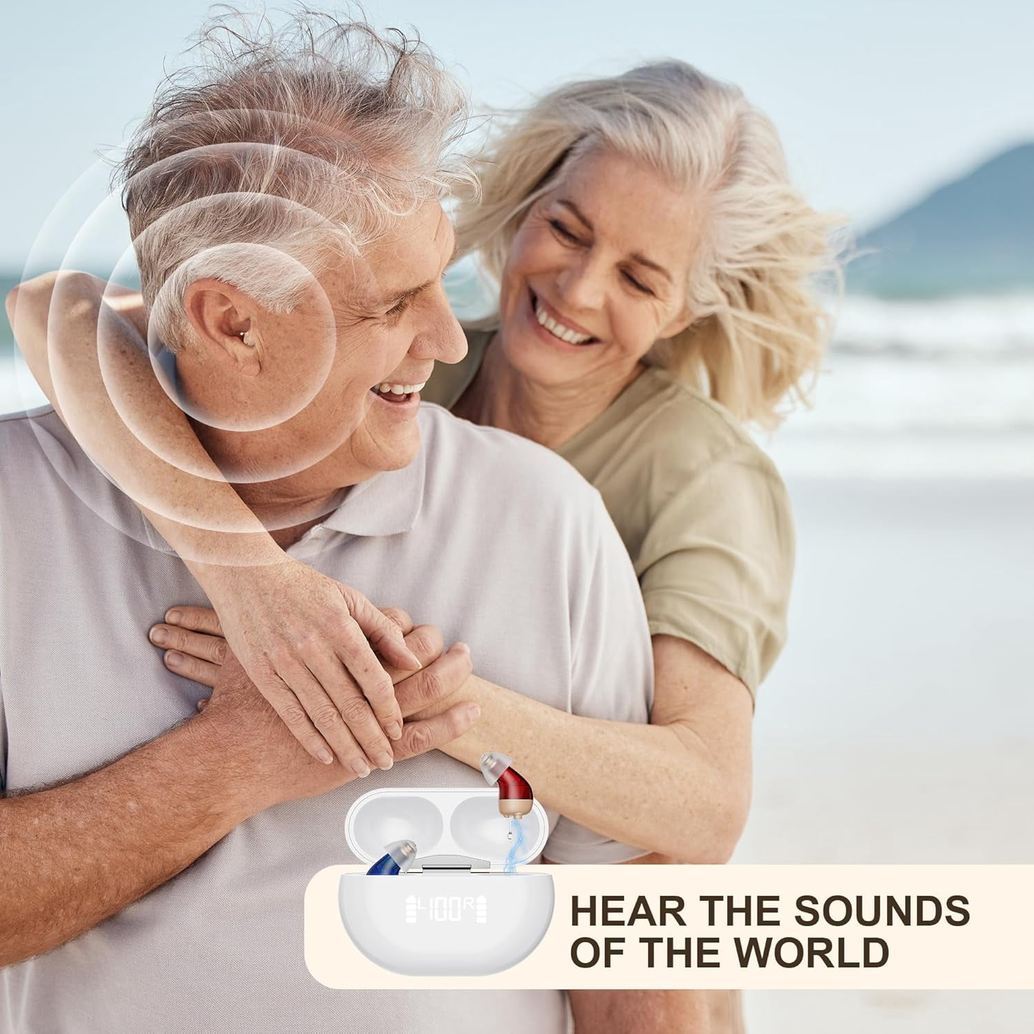 SUWU Hearing Aids, Invisible Rechargeable Digital Hearing Aids for Seniors with 16-Channel Sound Processing Noise Cancelling OTC Auto-On/Off