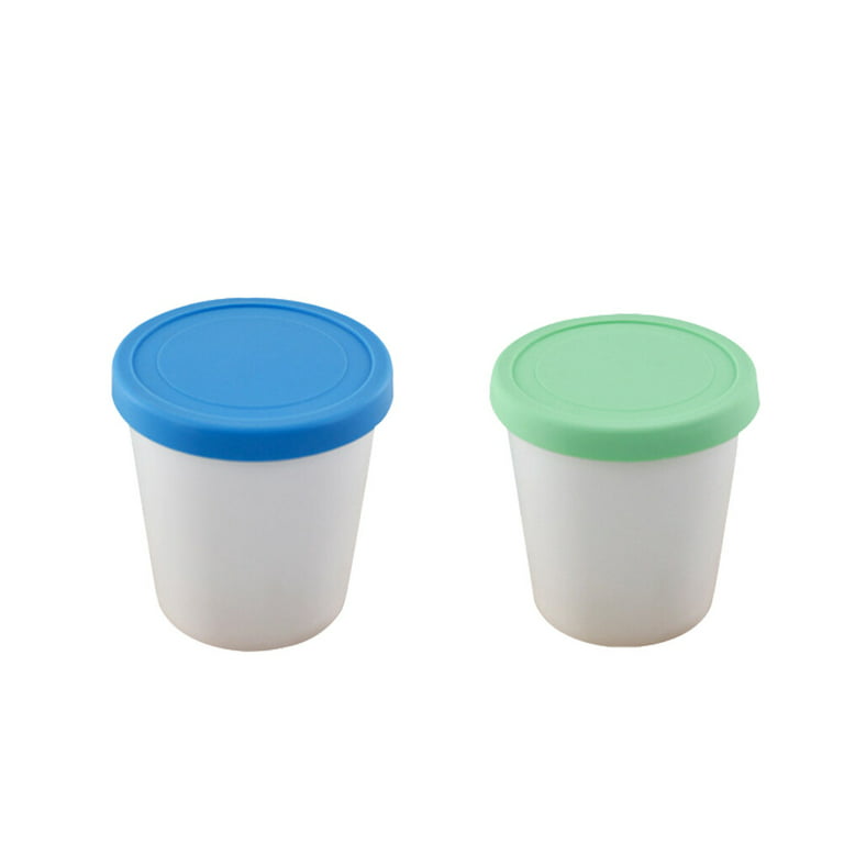 WITH SEALING LIDS Ice Cream Maker Plastic Jars Ice Cream Pints