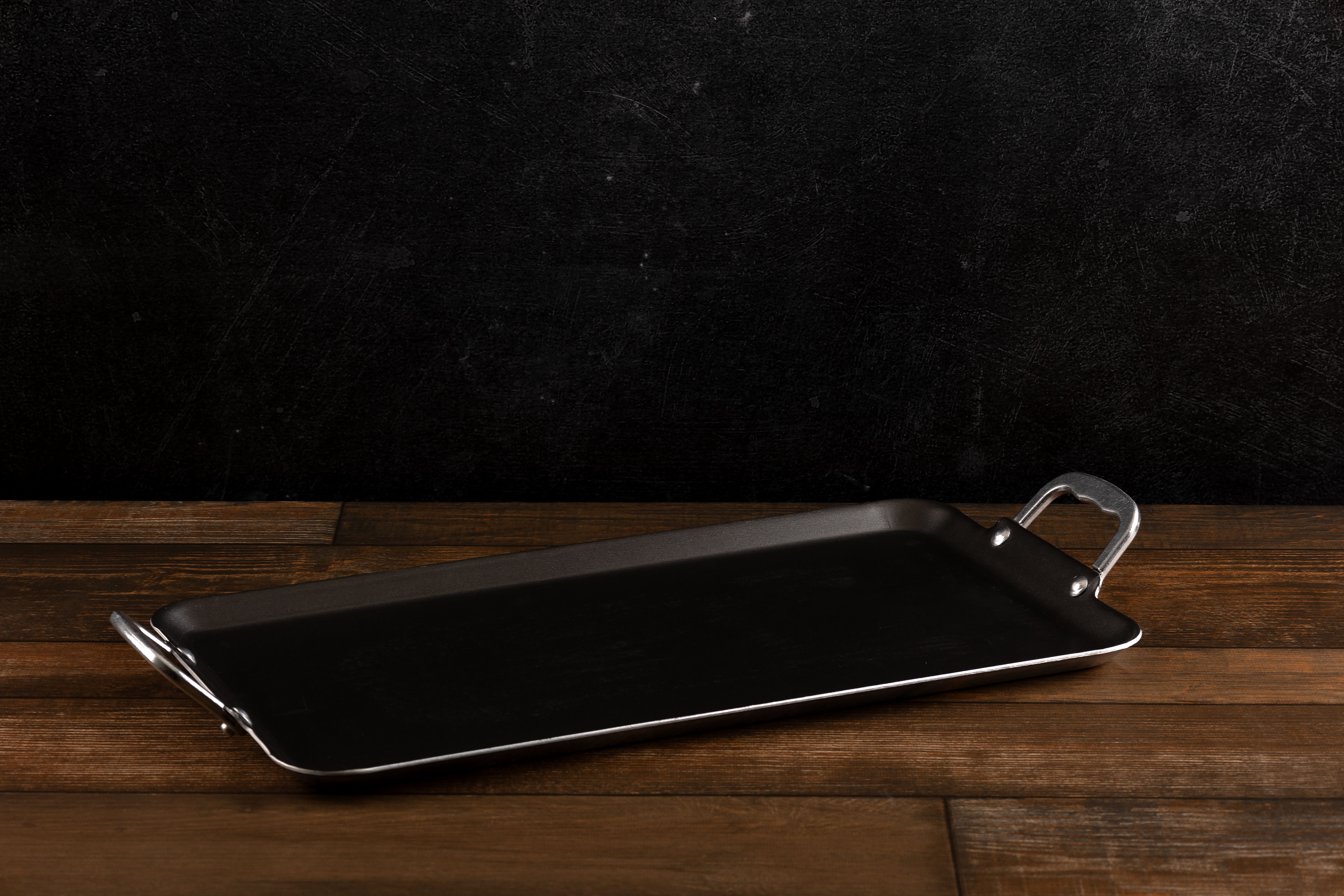 Vasconia 17x10 Inch Nonstick Aluminum Double Burner Griddle, Oven Safe 350°F, Dishwasher Safe