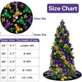 thumbnail image 3 of Mardi Gras Crayfish Christmas Tree Skirt, 48 Inches Lace-up Fleur De Lis Beads New Orleans Carnival Tree Skirt, Celebration Holiday Party Indoor Decoration Home Decor, 3 of 6