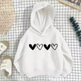 thumbnail image 2 of Maean Little Girls Hoodie Sweatshirts Heart Graphic Long Sleeve Pullover Sweatshirt with Pockets, 2 of 3