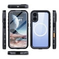 thumbnail image 6 of Dteck Compatible with MagSafe Accessory IP68 Waterproof Case for iPhone 16 Plus, Full Body Shockproof Rugged Case with Screen Protector for Apple iPhone 16 Plus 2024,Black, 6 of 12