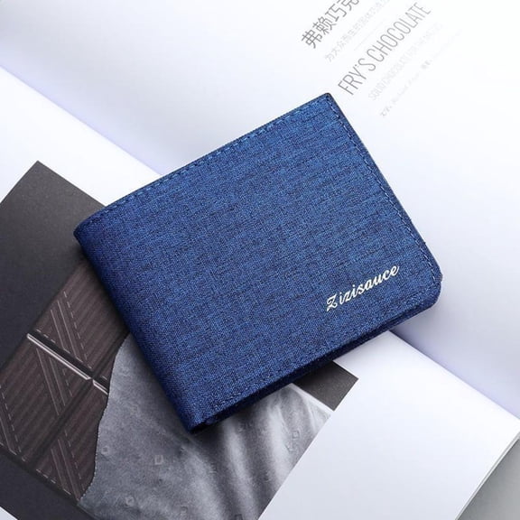 Canvas Men Wallet Black/blue/gray Card Holder Wallet Male Money Bag ID/photo/bank Holder Short Purse Credit Card Case Bag