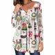 thumbnail image 1 of Pntutb Mujer Casual Navidad Impreso Jersey Cuello Redondo Manga Larga Botones Blusa tops Pntutb Pntutb-2343, 1 of 6