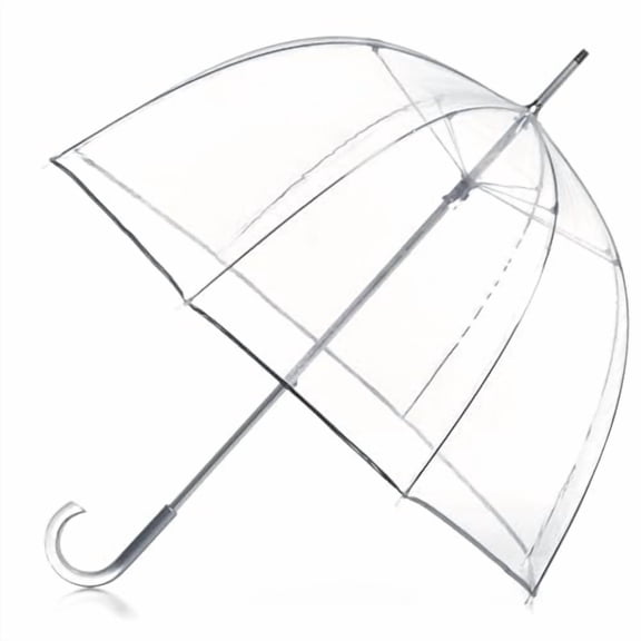 TOTES ADULT CLEAR BUBBLE UMBRELLA WITH DOME CANOPY AND LIGHTWEIGHT WIND RAIN